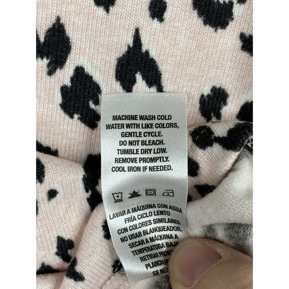 Live Love Lounge Karen Neuburger Pajamas Set Womens XL Pink Animal Print Fleece - Picture 13 of 14